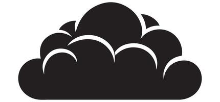 Weather cloud silhouette image for creative graphic projects vector