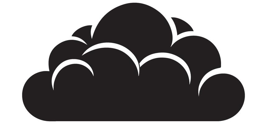 Weather cloud silhouette image for creative graphic projects