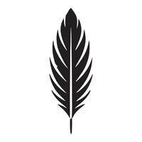 Black Feather Illustration A Symbol of Freedom and Lightweight Design vector