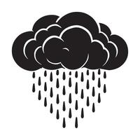 Rain Cloud Silhouette Graphic for Weather and Forecast Designs vector