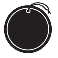 Round Shape Silhouette Price Tag Graphic Label Design vector