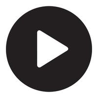 Play Button Icon Image Illustration for Multimedia Interface Design vector