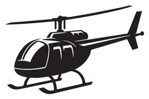 Helicopter Silhouette Image for Aviation and Design Projects vector