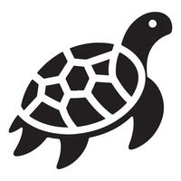 Sea Turtle Silhouette Aquatic Creature Image Illustration vector