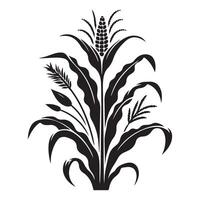 Abstract Corn Stalk Illustration Agriculture and Harvest Symbolic Design vector