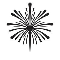 Stylish Black Firework Illustration Design for Celebrations and Festivals vector