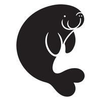 Charming Manatee Illustration Artwork for Environmental Awareness vector