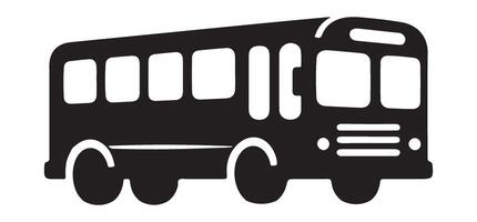 School Bus Silhouette Ideal Design for Education Related Works vector