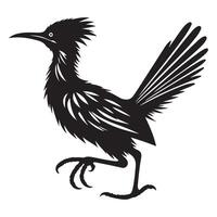 Roadrunner Silhouette Image for Southwest Desert Wildlife Designs vector