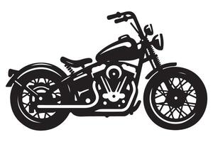Detailed Motorcycle Silhouette Graphic for Custom Bike Enthusiasts Projects vector