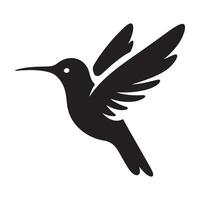 Hummingbird in Flight Silhouette Illustration A Symbol of Joy vector