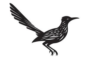 Stylized Roadrunner Illustration Running Graphic Silhouette vector