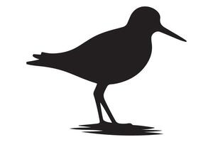 Shorebird Silhouette Art An Elegant Design for Nature Lovers vector