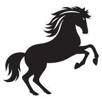 Powerful Stallion Horse Silhouette Design Unleashing the Spirit vector