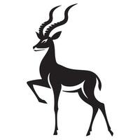 Proud Sable Antelope Illustration Standing Tall Wildlife Image vector