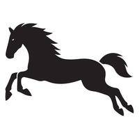 Leaping Horse Silhouette Illustration for Artistic Graphic Projects vector