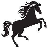 Energetic Horse Silhouette Image Conveying Raw Power Design vector