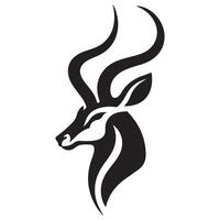 Detailed Sable Antelope Head a Silhouette Illustration Image vector