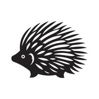 Black Porcupinefish Silhouette for Logo Design vector