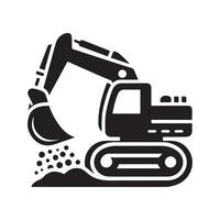Excavator Silhouette for Creative Use vector