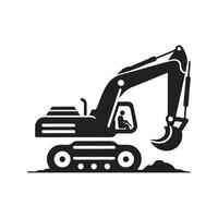 Excavator Silhouette for Graphic Designers vector