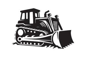 Bulldozer Black Illustration for Web Elements vector