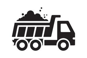 Dump Truck Black Design for Web Use vector