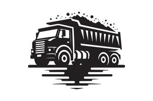 Dump Truck Black Design for Creative Use vector
