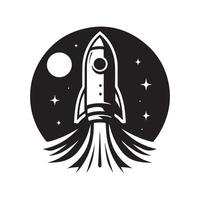 Space Capsule Black Silhouette for Graphic Projects vector