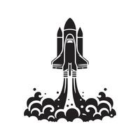 Space Shuttle Black Image for Graphic Designers vector