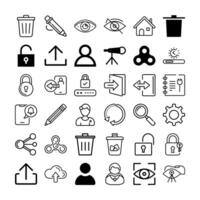 High-Quality UI and UX Icon Collection vector