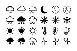 Weather Icons Set for Forecast and Weather Updates vector
