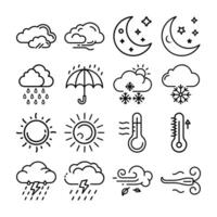 Minimalist Weather Icons Icon Set for Elegant Designs vector