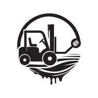 Forklift Silhouette for Creative Projects vector
