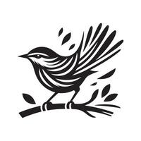 Warbler Bird Art for Designers vector