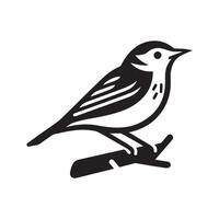 Warbler Bird Silhouette Perfect for Logos vector
