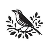 Warbler Silhouette for Stock Use vector