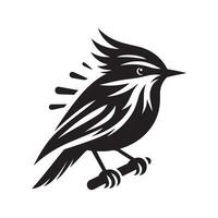 Warbler Bird High Quality Silhouette vector