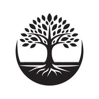 Tree Silhouette Black Design for Posters vector