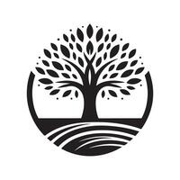 Classic Tree Silhouette for Digital Use vector