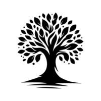 Artistic Black Tree Silhouette for Creative Projects vector
