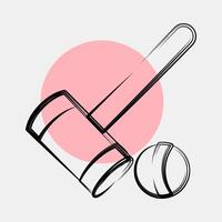 Icon croquet. Sports elements. Icon in color spot style. vector