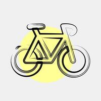 Icon bicycle. Sports elements. Icon in color spot style. vector
