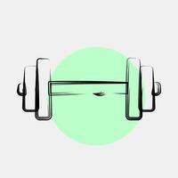Icon weight lifting. Sports elements. Icon in color spot style. vector