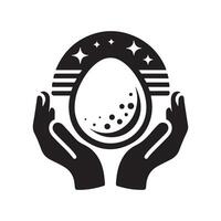 Editable Black Eggs Silhouette vector