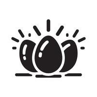 Silhouette of Black Eggs for Web vector