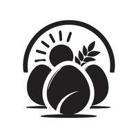 Eggs Black Art for Web Elements vector