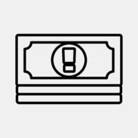 Icon crisis. Economy elements. Icon in line style. vector