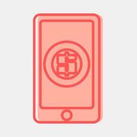 Icon online payment. Economy elements. Icon in two tone style. vector
