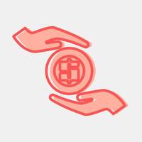 Icon payment. Economy elements. Icon in two tone style. vector